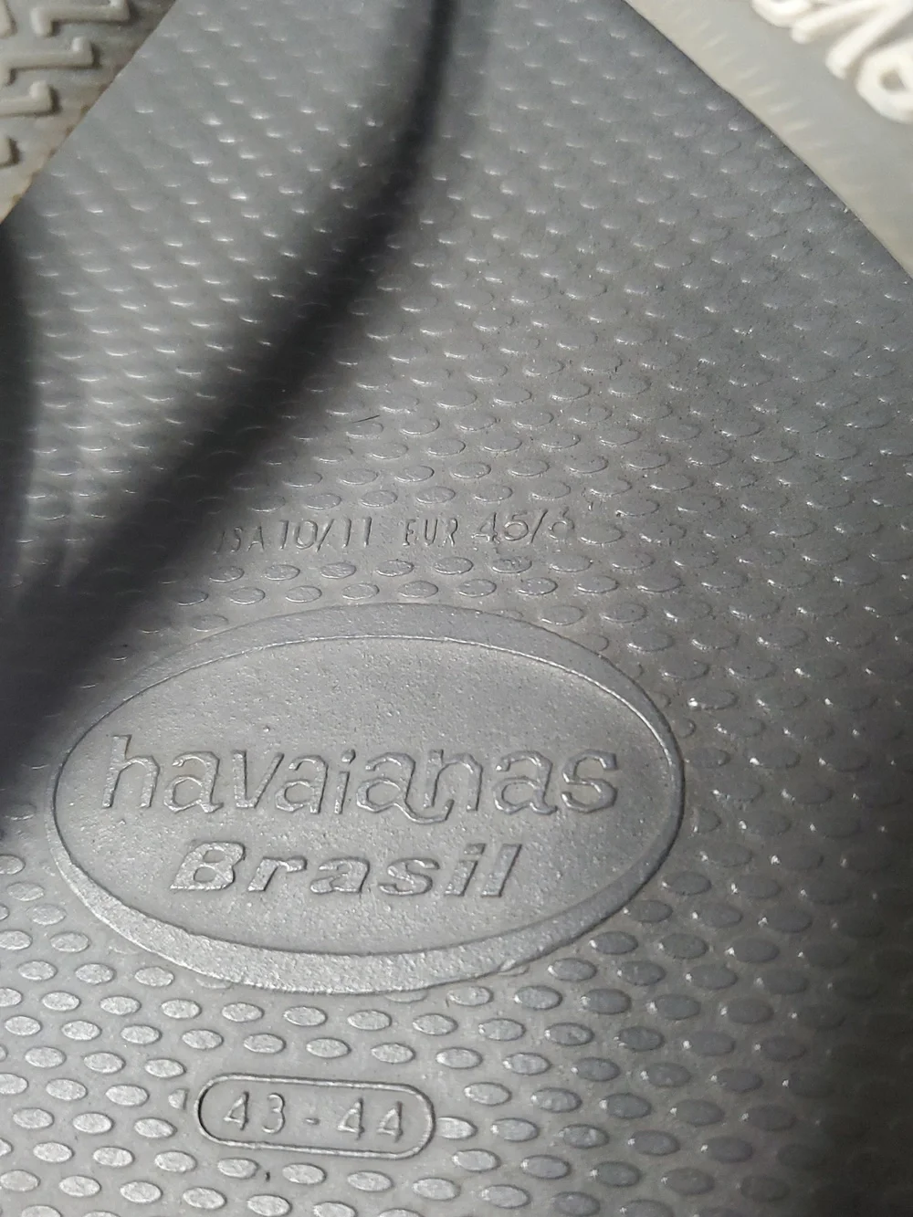 Havaianas Mens Brasil Logo-Embossed Rubber Flip Flops Size 10/11 Grey SummerSurf